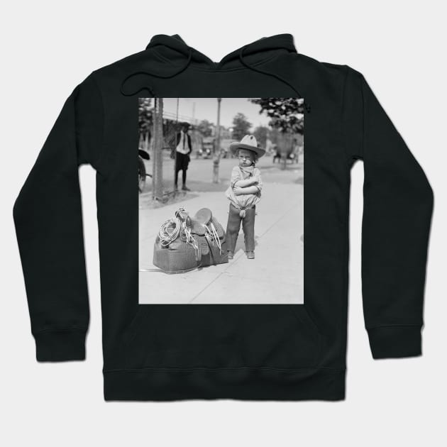 Tiny Cowboy, 1923. Vintage Photo Hoodie by historyphoto